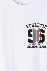 Férfi nyomott mintás rövidujjú pamut póló