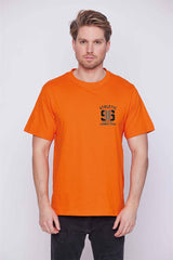 Férfi nyomott mintás rövidujjú pamut póló