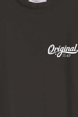 Férfi nyomott mintás rövidujjú pamut póló