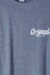 Férfi nyomott mintás rövidujjú pamut póló