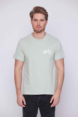 Férfi nyomott mintás rövidujjú pamut póló