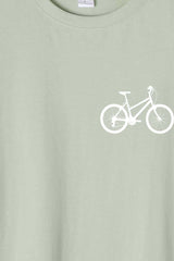 Férfi nyomott mintás rövidujjú pamut póló