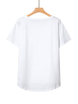 Női basic kereknyakú póló -fehér/fekete