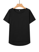 Női basic kereknyakú póló -fehér/fekete