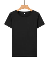 Női basic kereknyakú póló -fehér/fekete