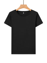 Női basic kereknyakú póló -fehér/fekete