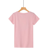 Női basic kereknyakú póló - rózsaszín - GloStory HU