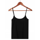 Női basic pamut spagettipántos top - Fekete - GloStory HU