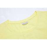 Női basic kereknyakú póló - halványsárga - GloStory HU