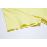 Női basic kereknyakú póló - halványsárga - GloStory HU