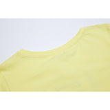 Női basic kereknyakú póló - halványsárga - GloStory HU