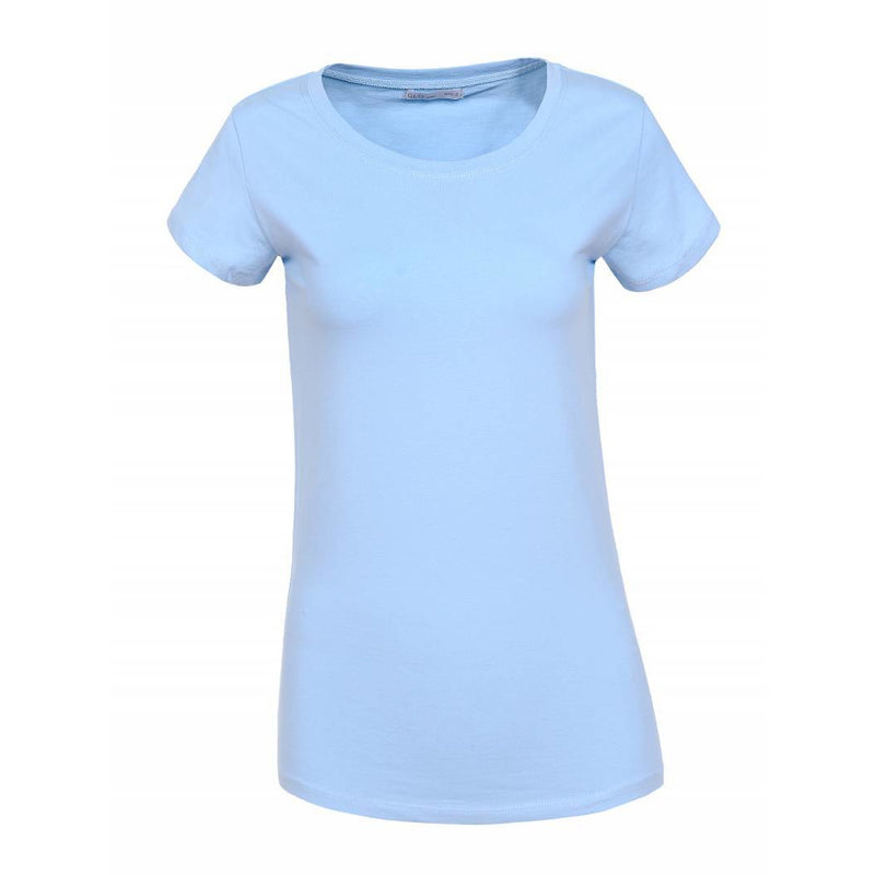 Női basic kereknyakú póló - világoskék - GloStory HU