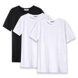 3 db FÉRFI basic pamut póló szett - Fehér-fekete - GloStory HU