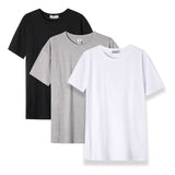 3 db FÉRFI basic pamut póló szett - Fehér-fekete-szürke - GloStory HU