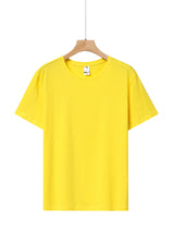 Női basic kereknyakú póló -sárga
