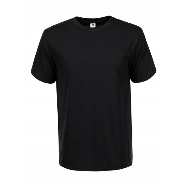 Férfi Plusz+ egyszerű pamut póló- fekete - GloStory HU